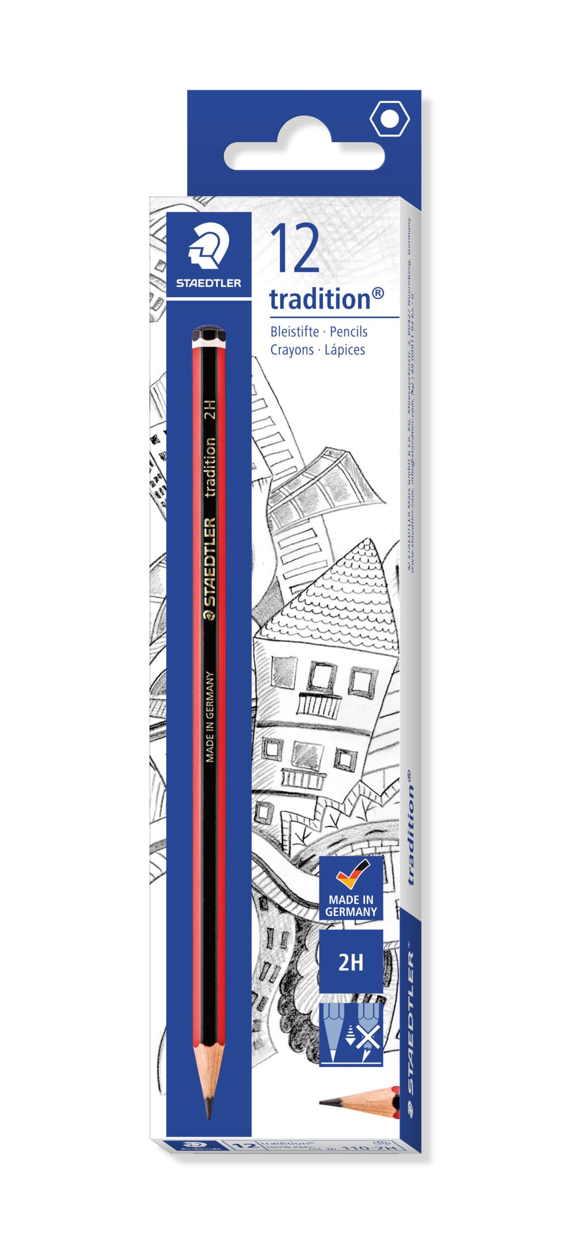 STAEDTLER 110-2H - Lápices, 12 unidades