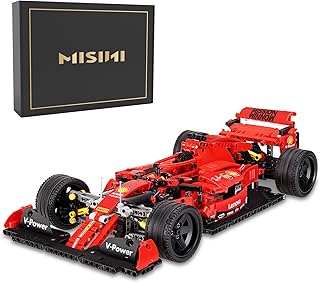 MISINI 1100PCS Technik Building Blocks Racing Car Formula F1 Model,1:10 MOC Creative Building Block Sports car (Red)