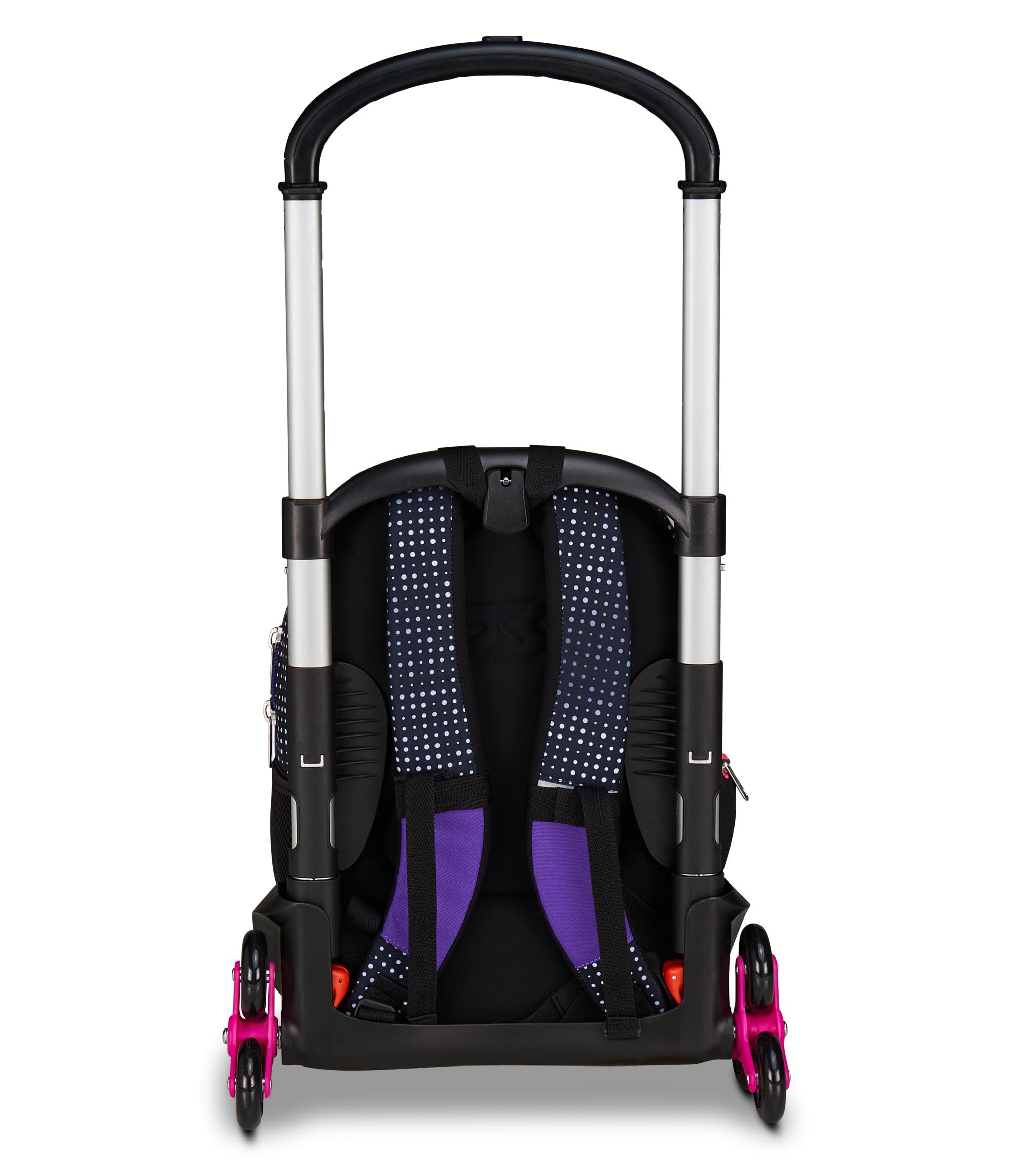 Seven Trolley Scuola Flex 3 Ruote, Fucsia, Zaino Con Carrello Sganciabile Da 31 Litri, Con Tasca PC, Tasca Borraccia, Multiuso, Maneggevole e Confortevole, Scuole Medie e Superiori, Ragazza | Zaino Con Carrello Sganciabile, Tasca PC, Tasca Borraccia, Mult