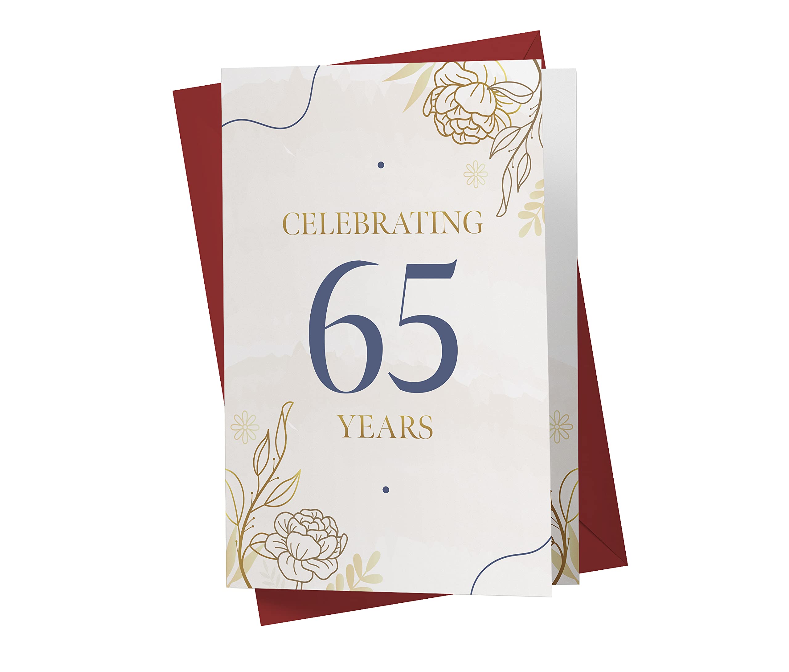 Geburtstagskarte Zum 65. – Just A Number Mit Umschlag, 14x21,6 Cm