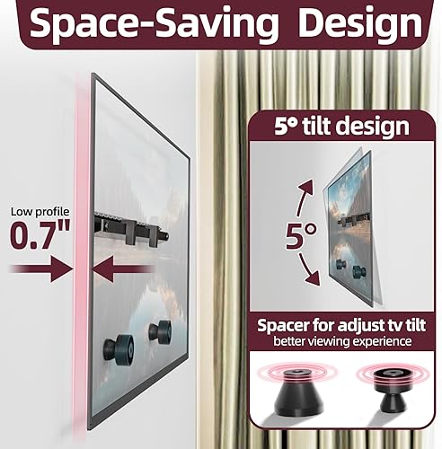Miniatura 7 de Soporte de pared para TV sin pernos, soporte de pared para TV de 22 a 55 pulgadas, soporte de TV para paneles de yeso con capacidad para hasta 100