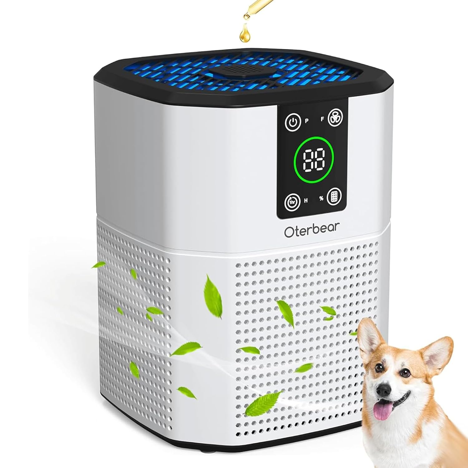 Air Purifiers for Bedroom Home Up to 1350 Ft Oterbear Room Air Cleaner with H13 True HEPA Filter