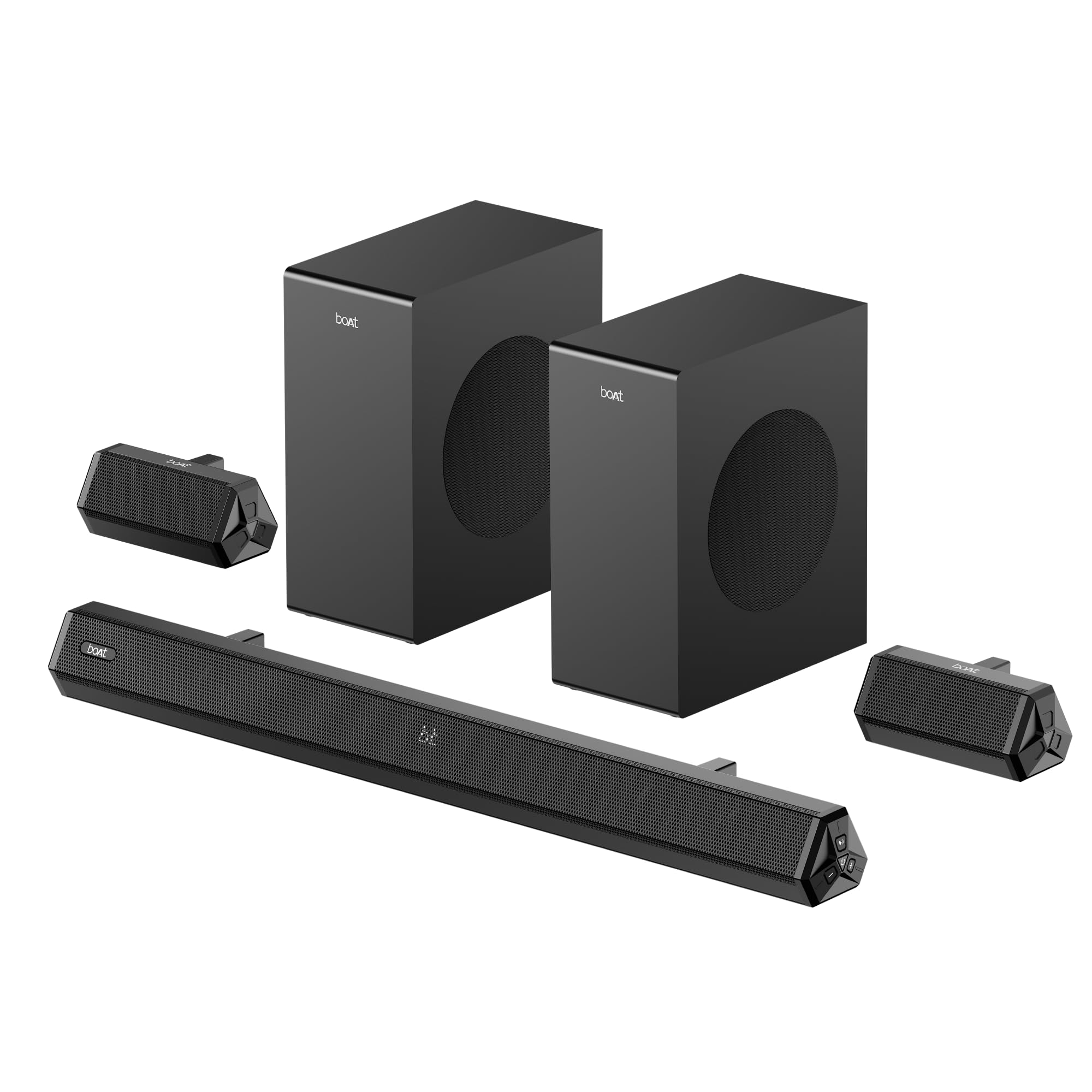 boAt Aavante Bar Prime B450 with Dual Subwoofers and Rear Speakers, 450W RMS Output, 5.2 Channel, Multi-Connectivity, EQ Modes, & BT v5.4 Soundbar with Powerful Signature Sound (Core Black)-image-7