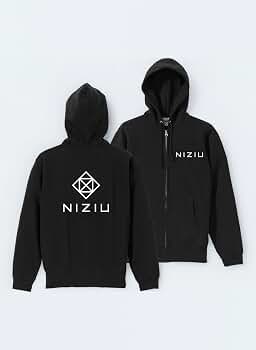 Amazon.co.jp: ジップアップパーカー 【Lサイズ】 NiziU 黒×白 122W