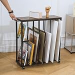 Art Canvas Storage Rack with Caster Wheels, Drying Painting Display Stands | Art Drying Rack for Drawing Boards, Panels, Frames, Printed Matter, Crafts Storage for Studio, Gallery, Artwork Exhibition