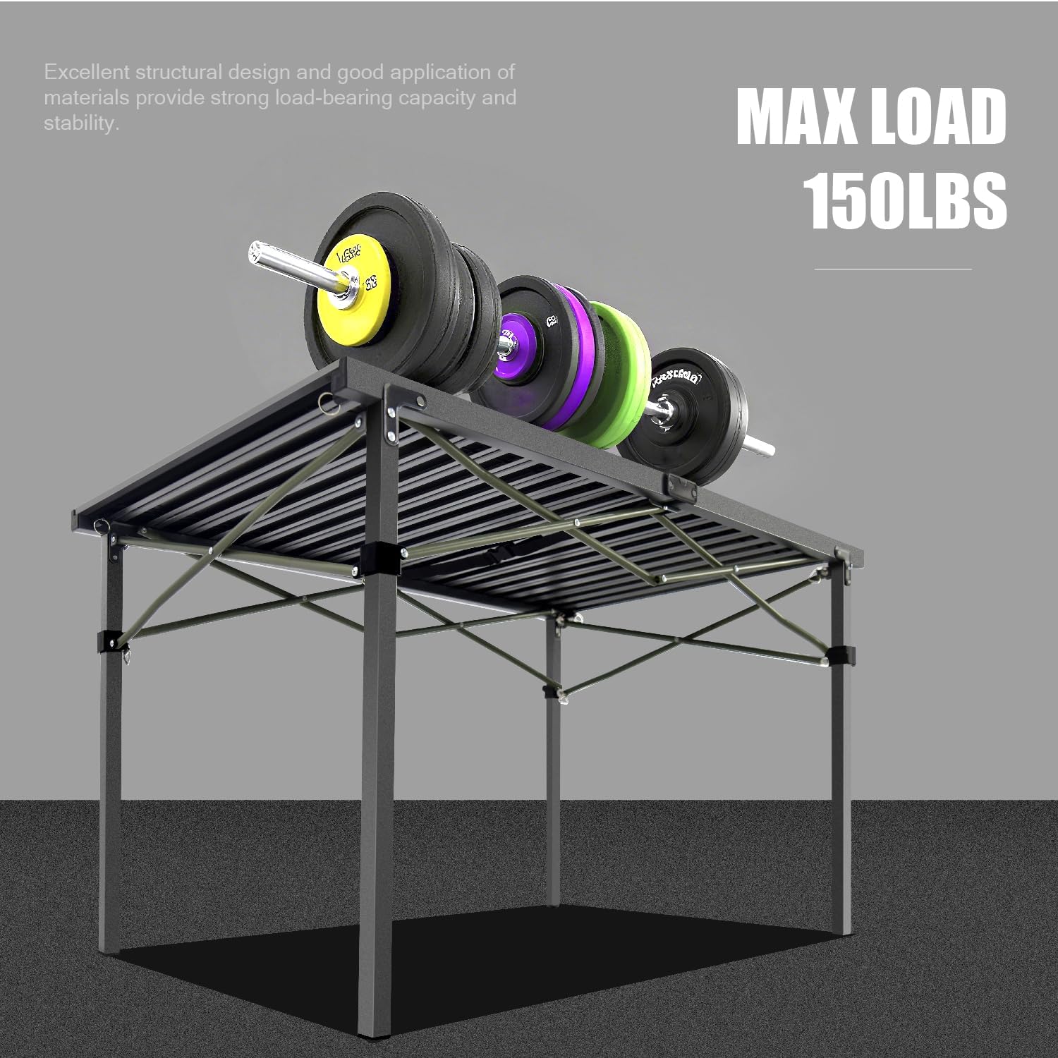 Portable Outdoor Camping Table, Oversize Aluminum Roll Up Lightweight Folding Table for Picnic, Barbecue, Beach, Tailgating, Party, Backyard, Indoor and Outdoor, Stable and Durable