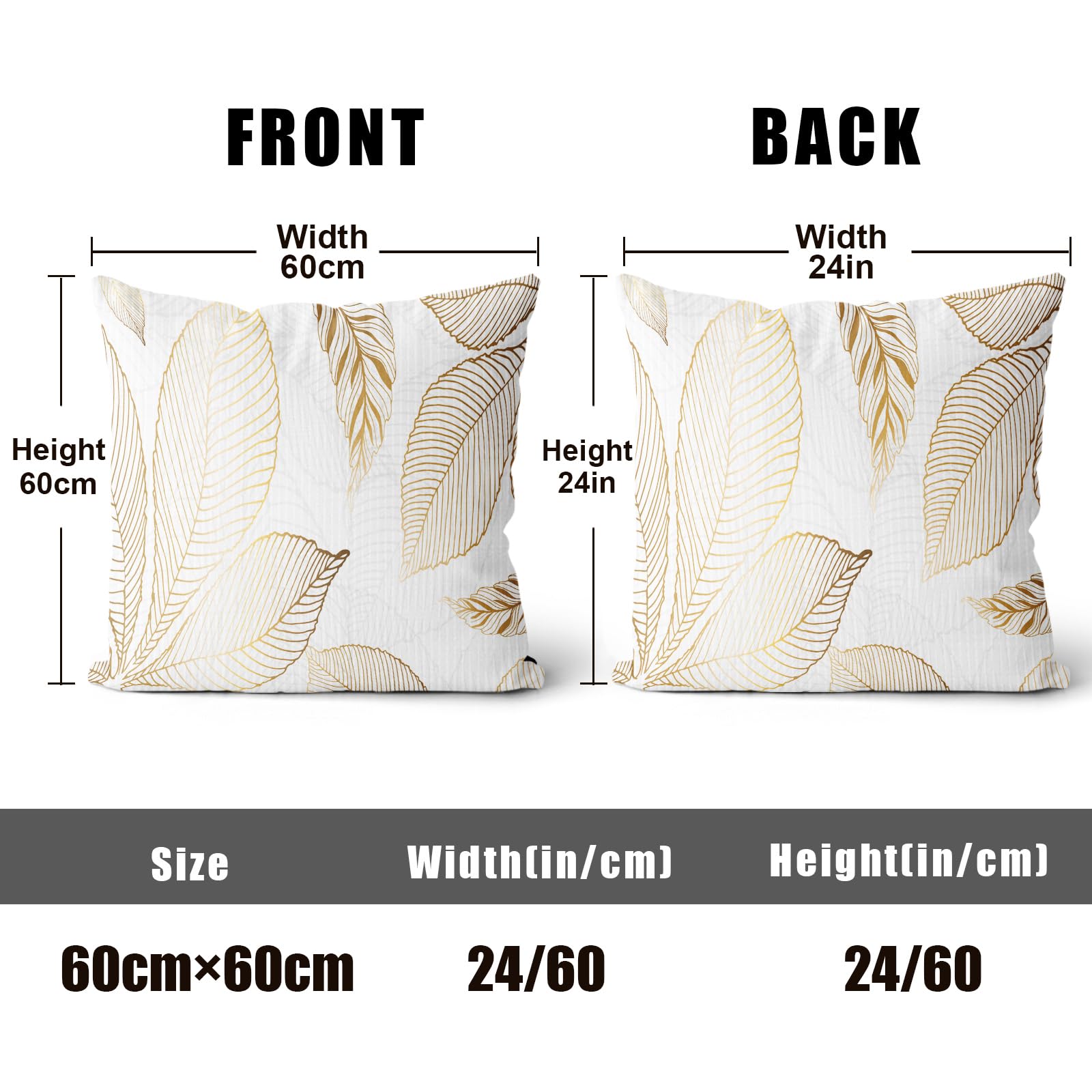 XPHZZL Cushion Covers Set of 2 Pack 60 x 60 cm - Image 2