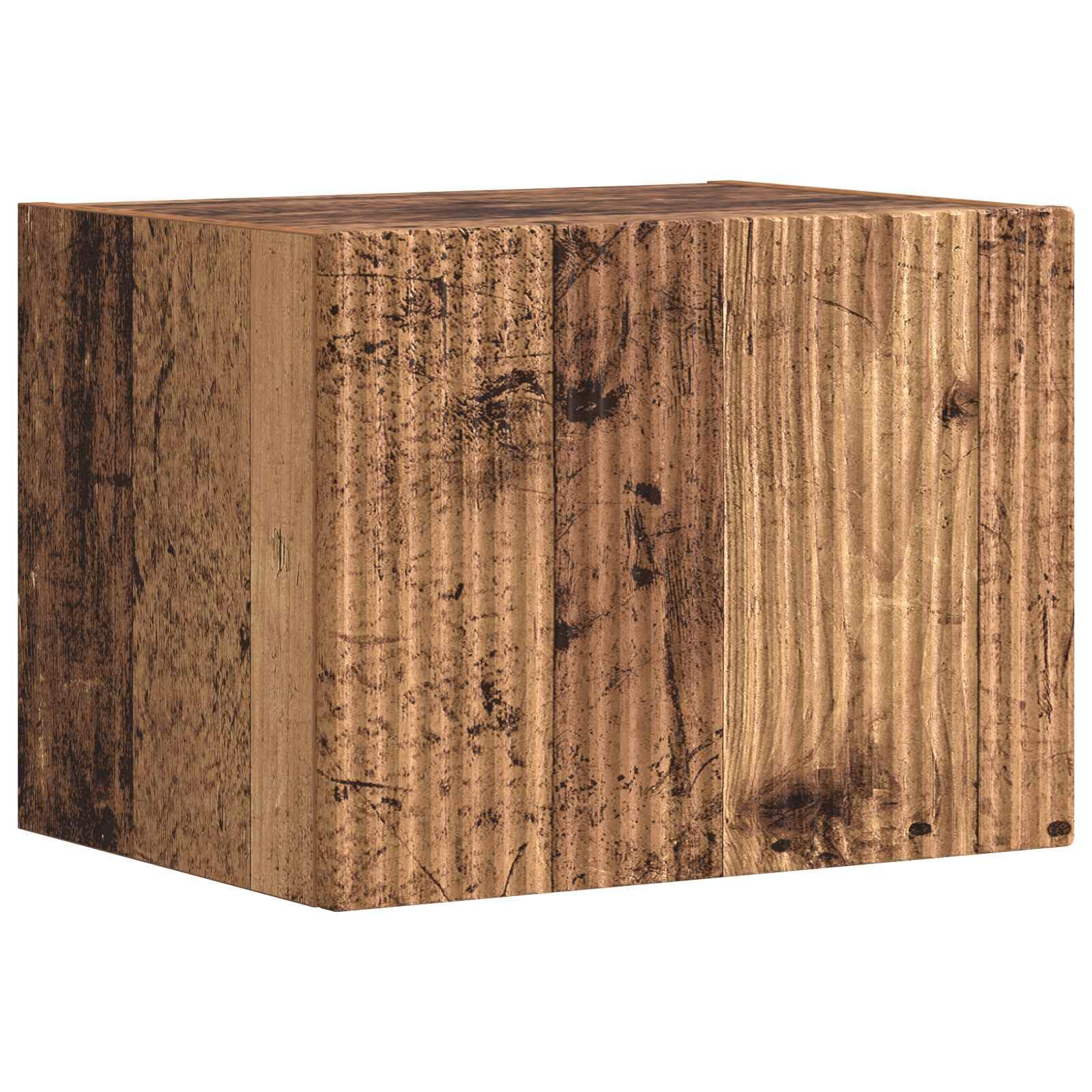 Set da 4 Mobili Porta TV a Parete in Legno Ingegnerizzato | Credenza sospesa per soggiorno con ante a ribalta 90 gradi e ripiani interni, ideale per riordinare console e DVD.