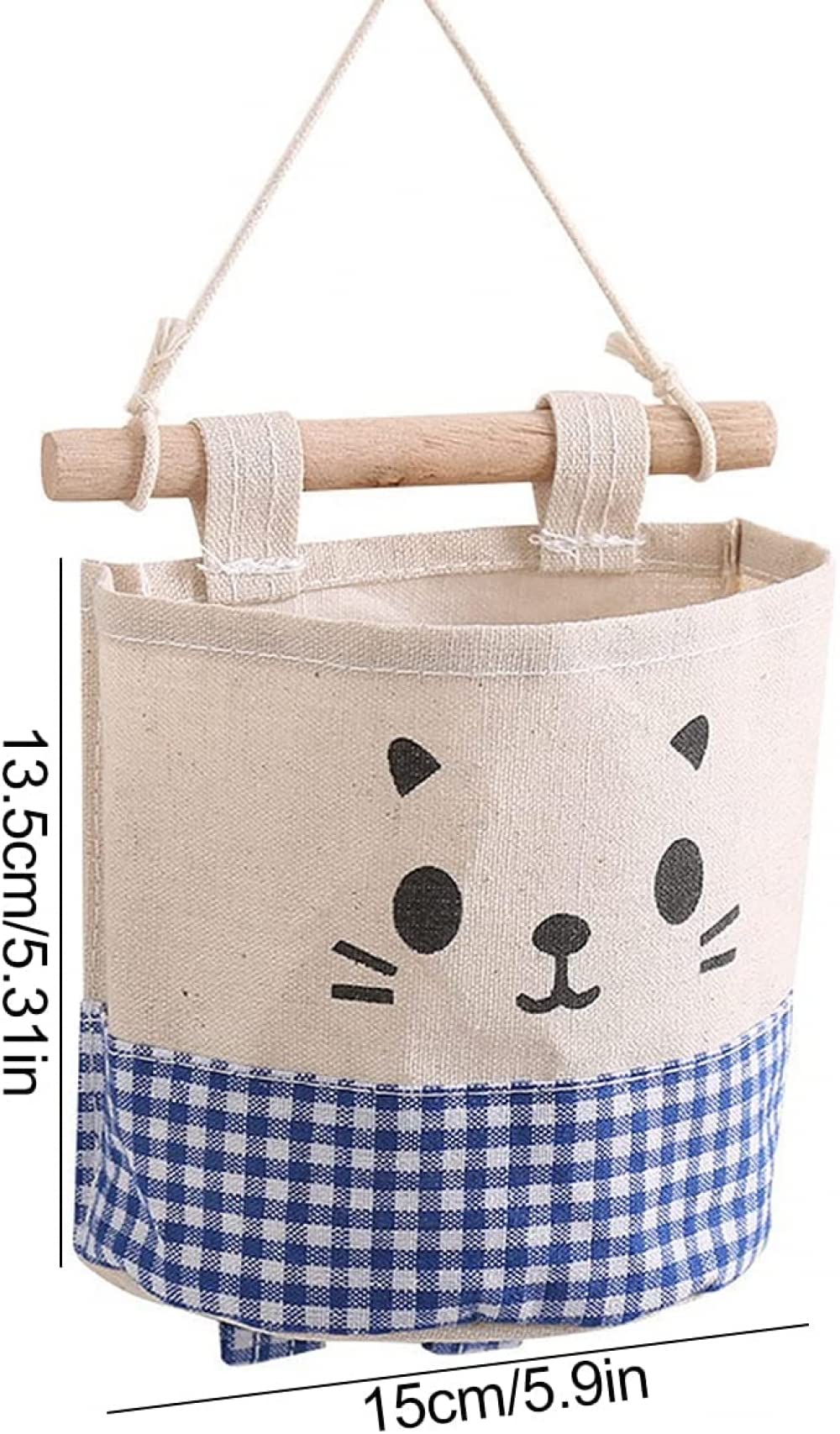Sac De Rangement Mural, 8 Pièces Imperméable À L'eau Sur La Porte Organisateur De Placard En Tissu De Lin Organisateur De Poche Suspendu Sur Porte Organisateur Suspendu Pour Chambre Salle De Bain