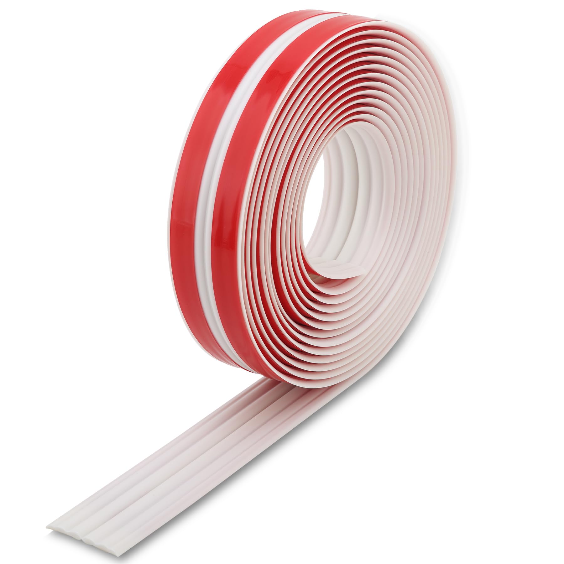 Coengwui Multifunctional Corner Guards, Peel and Stick L-Shaped Molding Trim & Floor Transition Strip for Table Door Wall Baseboard Protection (White, 16.4ft x 0.8in)