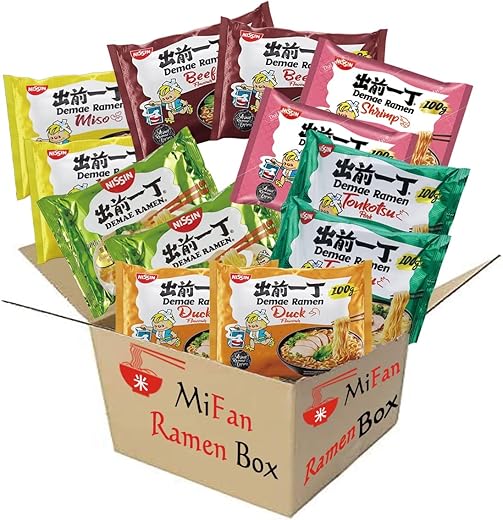 MiFan Ramen Box - Family Favourite with 15 Deame Ramen Instant by Nissin for an Explosion of Flavours 5 Different Flavours