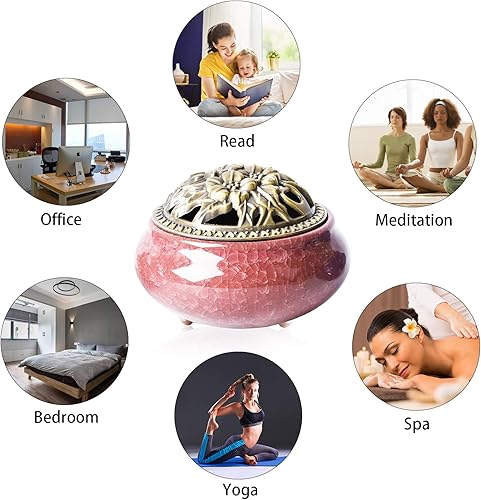 Vista 22 de Cerámica de la decoración casera de incienso palitos o conos quemador de porcelana incienso titular Jesper Rojo