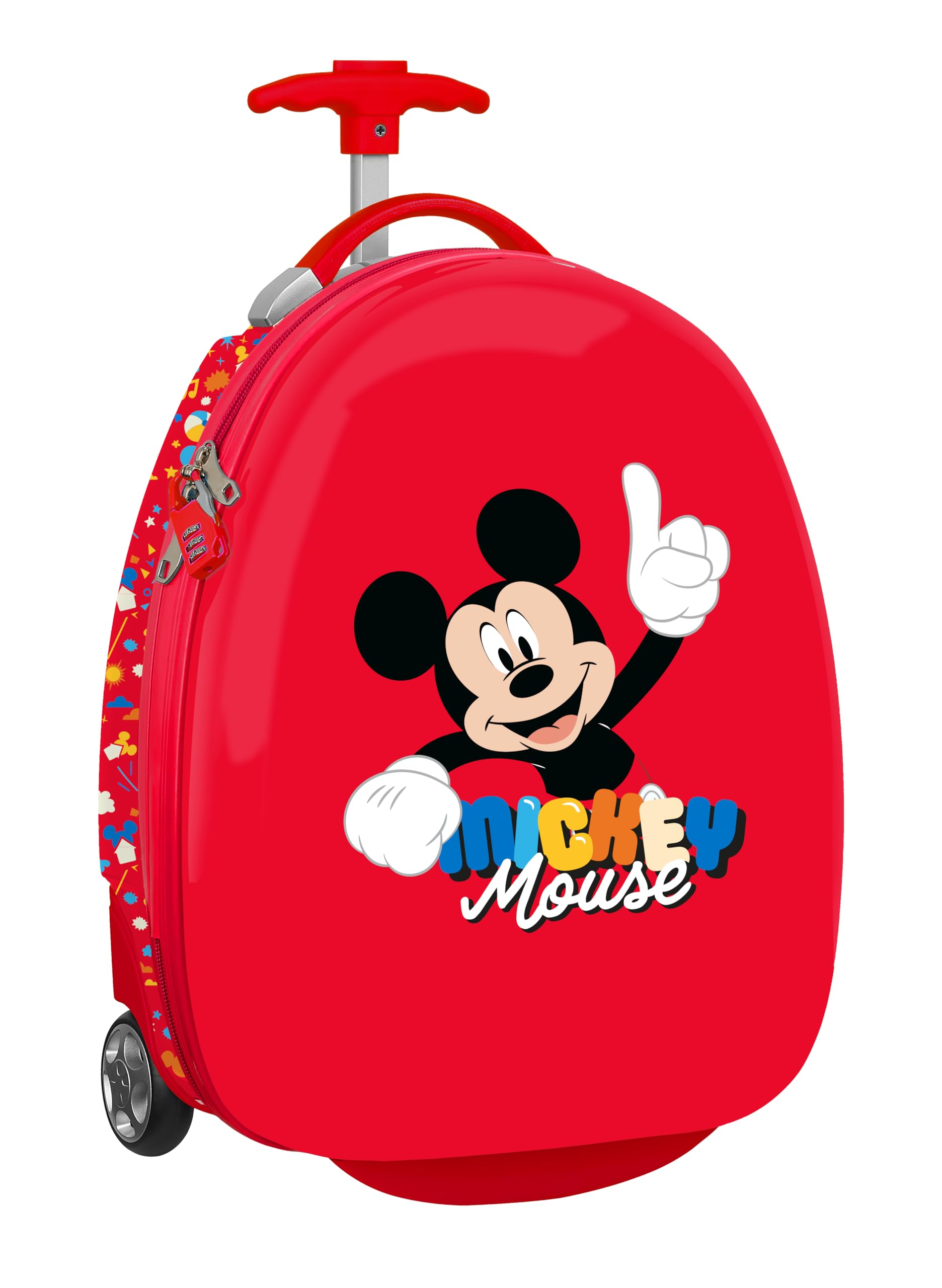 safta MICKEY MOUSE GOOD DAY - Trolley da cabina 16 pollici, valigia con ruote, lucchetto di sicurezza, valigia leggera, 28 x 23 x 43 cm, blu, M, Casual