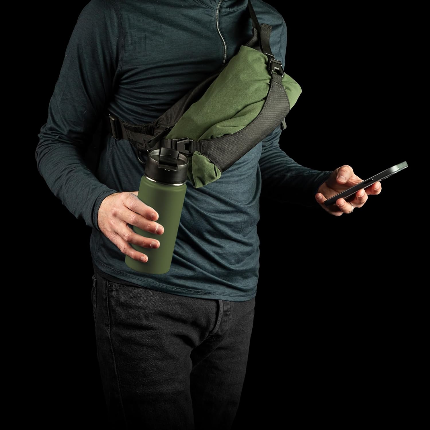 Falcon2L Ultralight Fanny Pack | Crossbody Belt Bag for Men & Women | Compact Waist Pack Sling for Essentials | Expandable External Carry Water-Resistant for Outdoor Travel & Everyday - Image 8