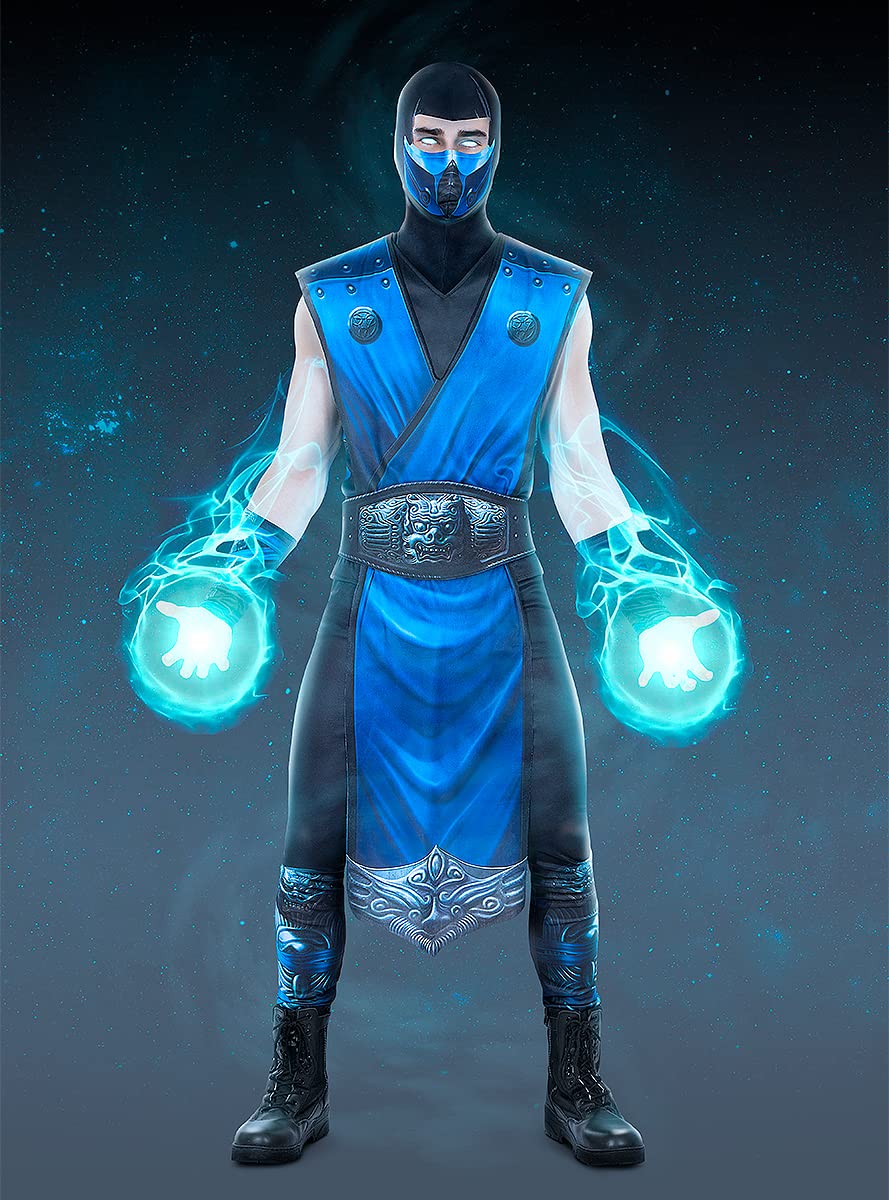 Funidelia | Disfraz de SubZero Mortal Kombat para hombre Videojuegos, Mortal Kombat - Disfraz para adultos y divertidos accesorios para Fiestas, Carnaval y Halloween - Talla L
