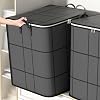 Bolsa de almacenamiento para armario plegable, caja de almacenamiento de gran capacidad, con doble cremallera y asa para organizar ropa y edredones, ideal para mudanzas, viajes, cestas de almacenamiento y almacenamiento bajo la cama 1