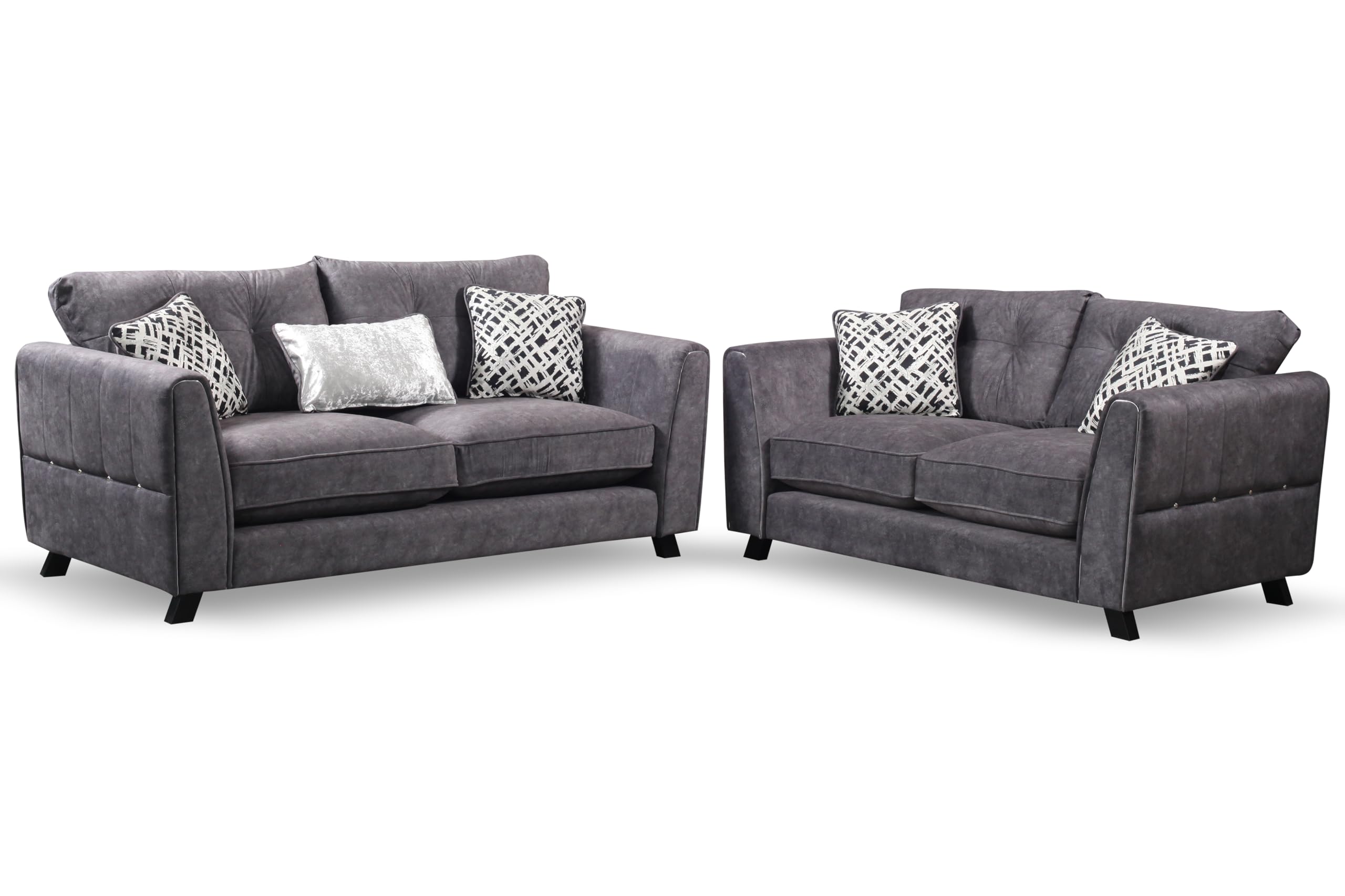 Ariana Sofa Set – Modern 2 Seater Sofa and 3 Seater Sofas for Living Room – Stylish Versatile Design with Cushions