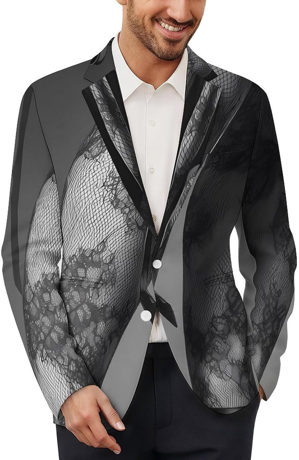 High Heels Black Lace Stockings Suits Blazer for Men Business Tuxedo Jacket Buttons Sport Coat