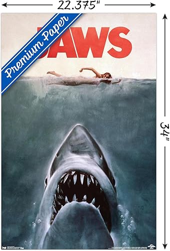 Miniatura 3 de Trends International Jaws - Póster de pared de una hoja, 22.375 x 34 pulgadas, versión premium sin marco