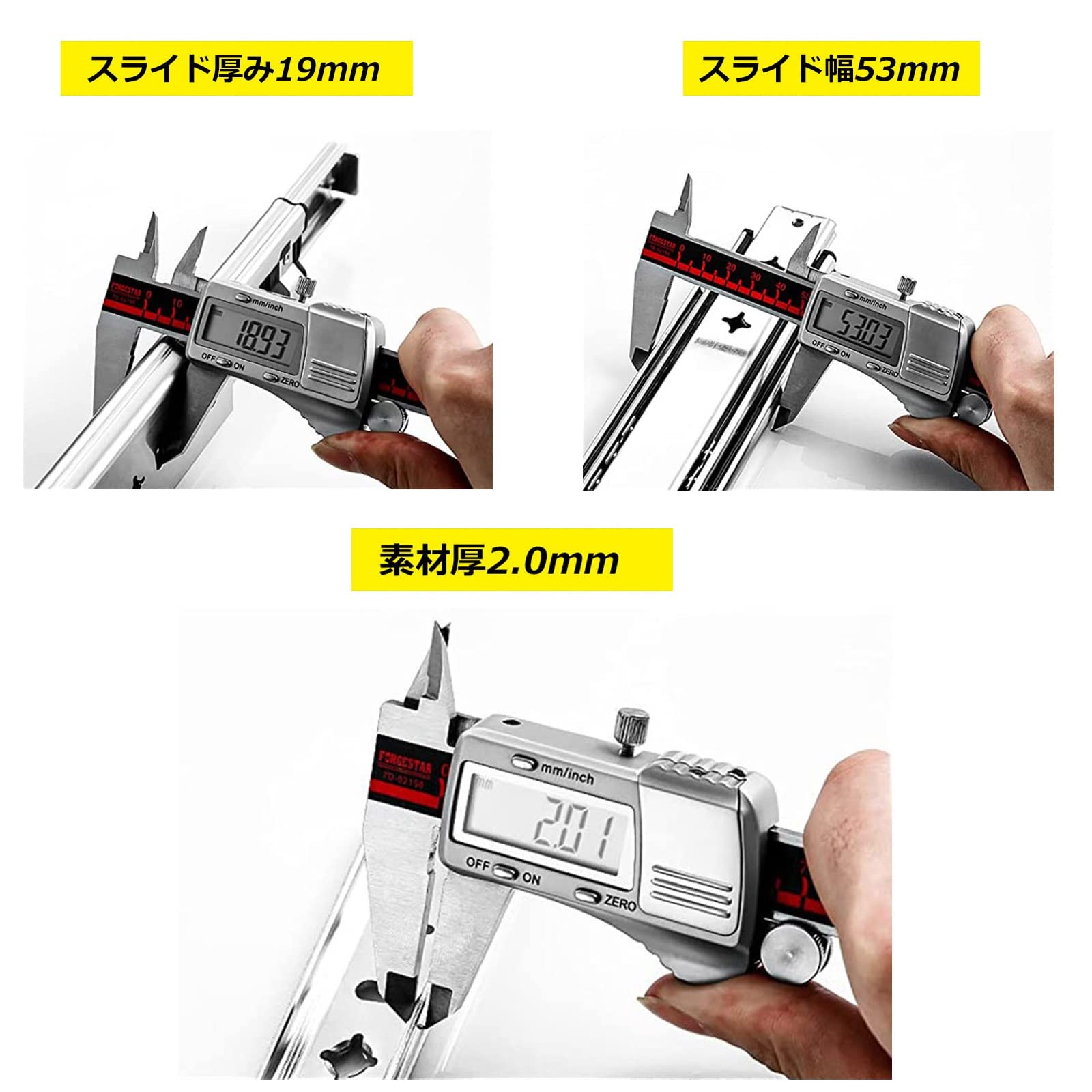 1 Paio di Guide per Cassetti per Carichi Pesanti 250 600 1000 1200 1400 1500mm, Guide Telescopiche per Guide a 3 Sezioni a Estrazione Totale, per Guide per cassetti Industriali, Armadi da Cucina (dime