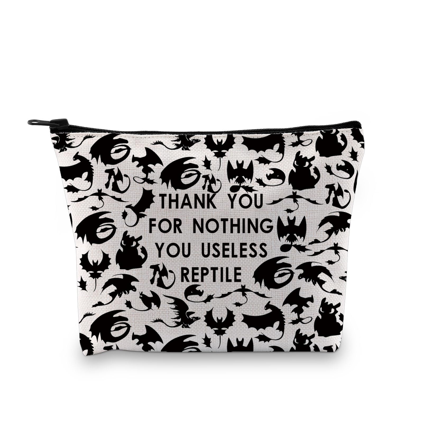 BDPWSS Dragon Anime Gift HTTYD Fans Gift Thank You For Nothing You Useless Reptile Dragon Makeup Bag