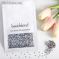 Vista 201 de Beadsland 1440 diamantes de imitación de cristal con parte trasera plana, gemas redondas, sombra dorada, SS20, 0.181-0.189 in