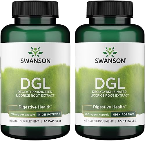 Swanson DGL de alta potencia (regaliz) – Suplemento herbario que promueve la salud digestiva y el apoyo del tracto gastrointestinal – chupete