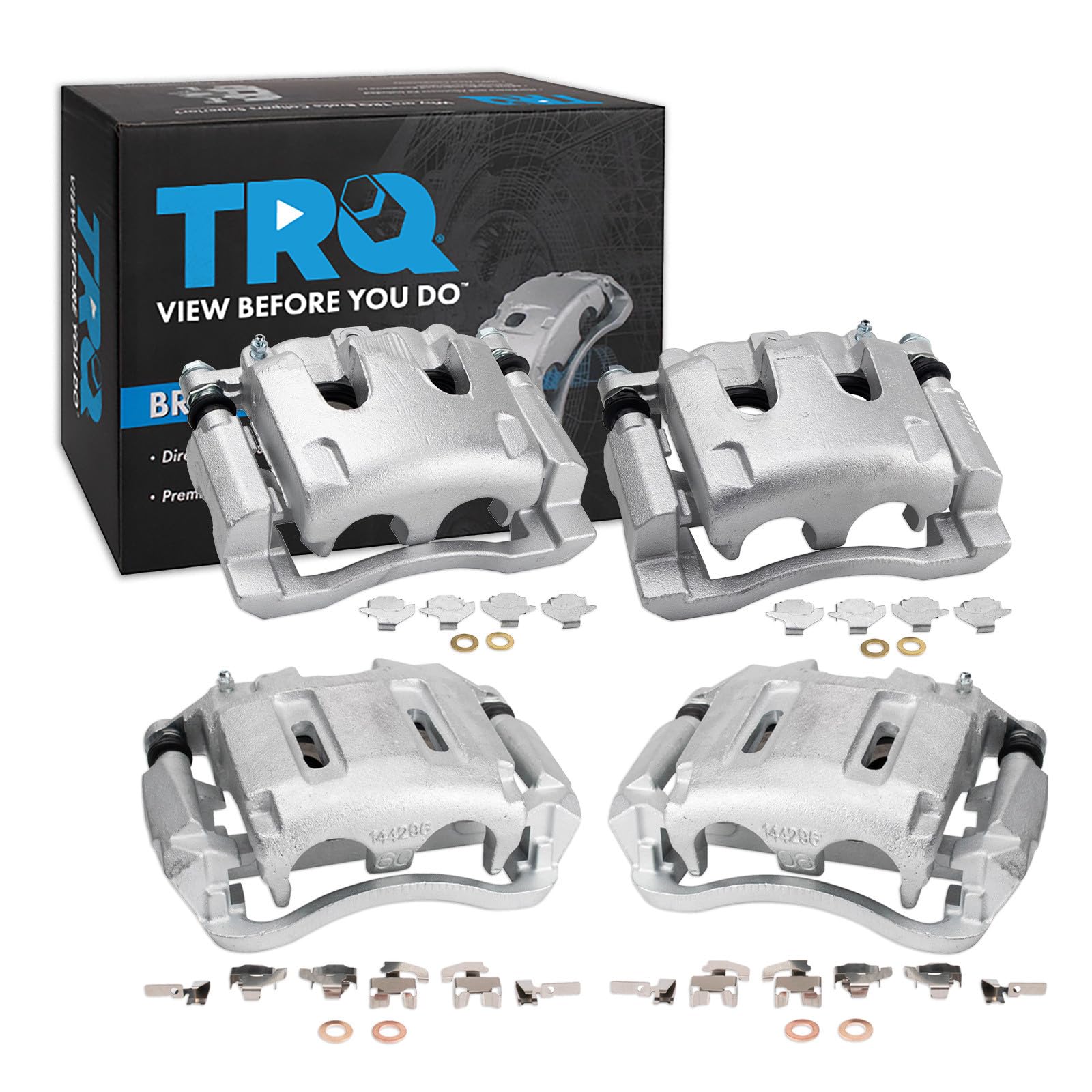 TRQ Brake Caliper Set Compatible with 2005-2012 Ford F-350 Super Duty 2011-2012 F-450 Super Duty