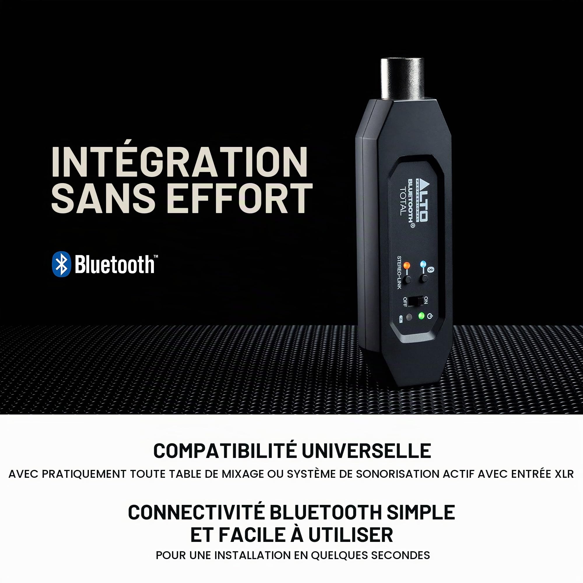 Bluetooth Total 2 - Récepteur Bluetooth XLR pour Tables de mixage et systèmes & Adam Hall Cables 4 Star YWMM 0180 - Câble Audio REAN Mini-Jack 3,5 mm stéréo vers 2 x XLR mâle 1,8 m