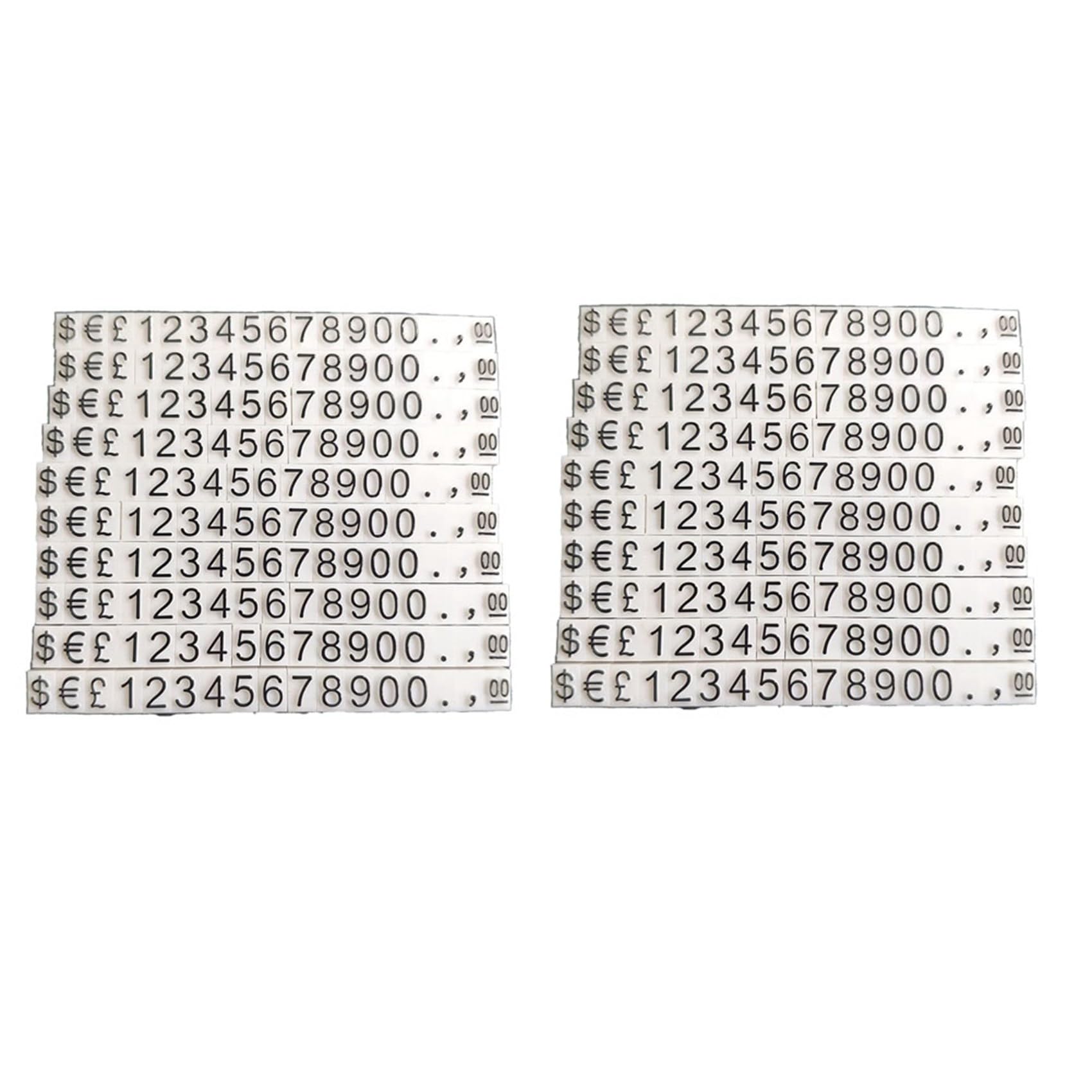 Jnchdghwa White Price Tags Price Display-Cubes Adjustable Number Counter Stand Label Sale Price Blocks 340 Pieces For Pricing Show Kit