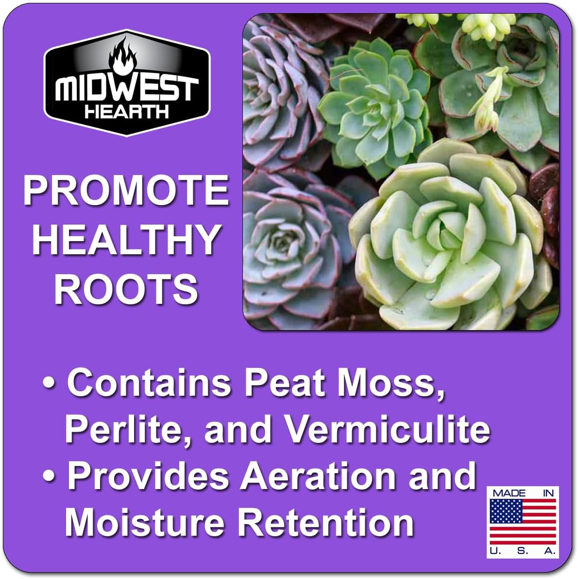 Cactus Succulent Natural Potting Soil Mix (Made in USA) (4 Dry Quarts) - Image 3