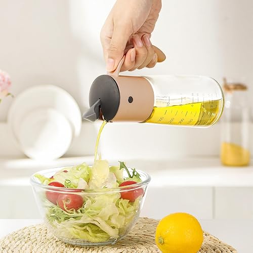 Miniatura 7 de Vucchini - Dispensador de gravedad de aceite y vinagre con capacidad de 11onzas, dispensador de condimentos, aceitera para parrilladas, cocinar,