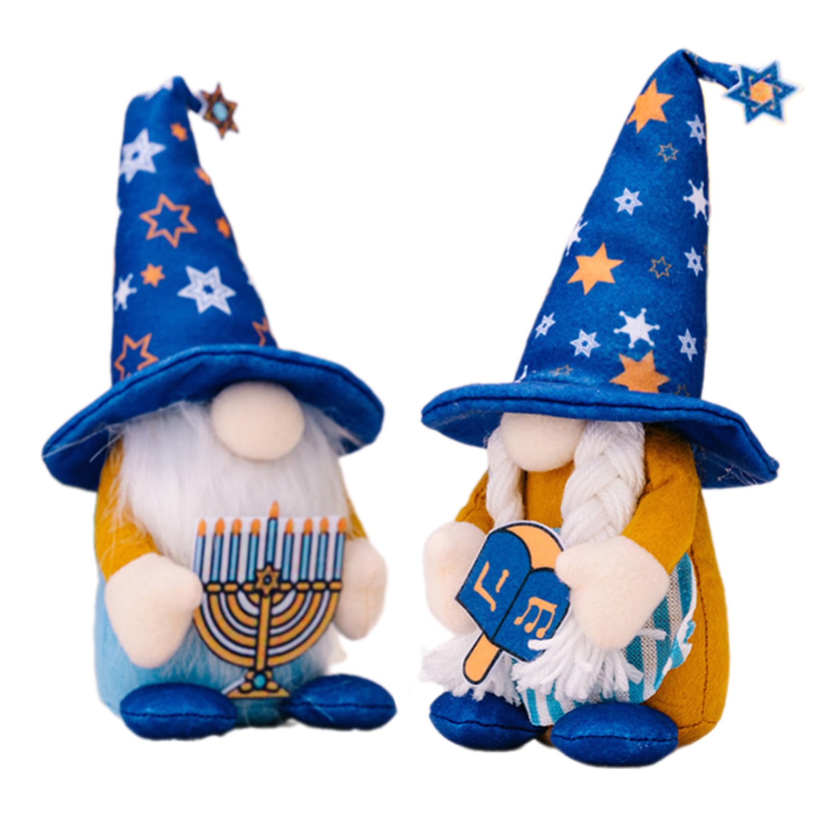 Xjdzineq Chanukah Decorative Gnomes Plush Dolls Dwarf Dolls Figurine for Seasonal Home Table Display Decors Ornament Chanukah Decorations