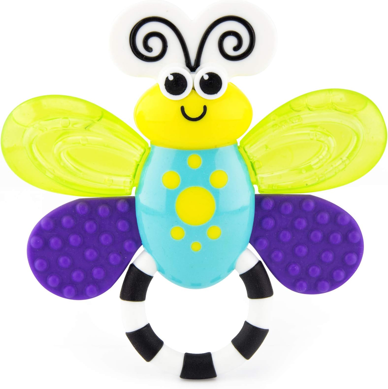 Flutterby Teether | Water-Filled Teether Soothes Gums | Variety of Textures Massage Gums | For Ages 3 Months and Up (80106)