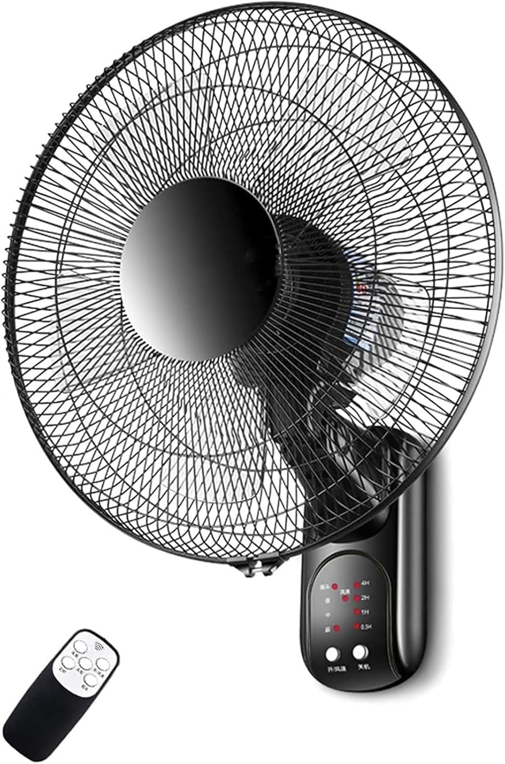 Ventilador De Pared, Ventilador Oscilante De Pared De 16", Ventilador Industrial De Pared Con Temporizador Y Control Remoto, Ventilador De Refrigeración Eléctrico Con 3 Velocidades Para El Hogar, La