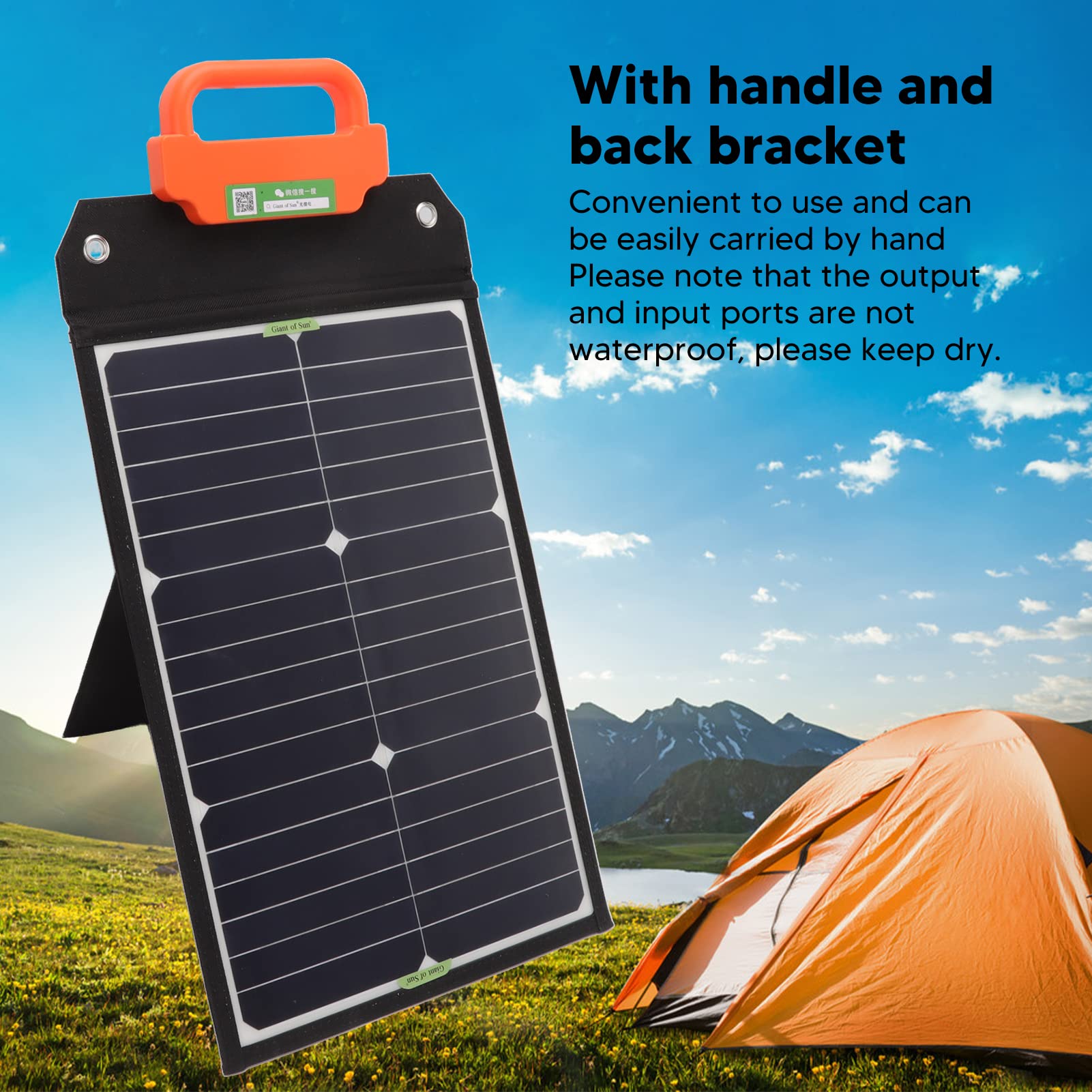 Chargeur Solaire Monocristallin 50W Portable avec Double Charge