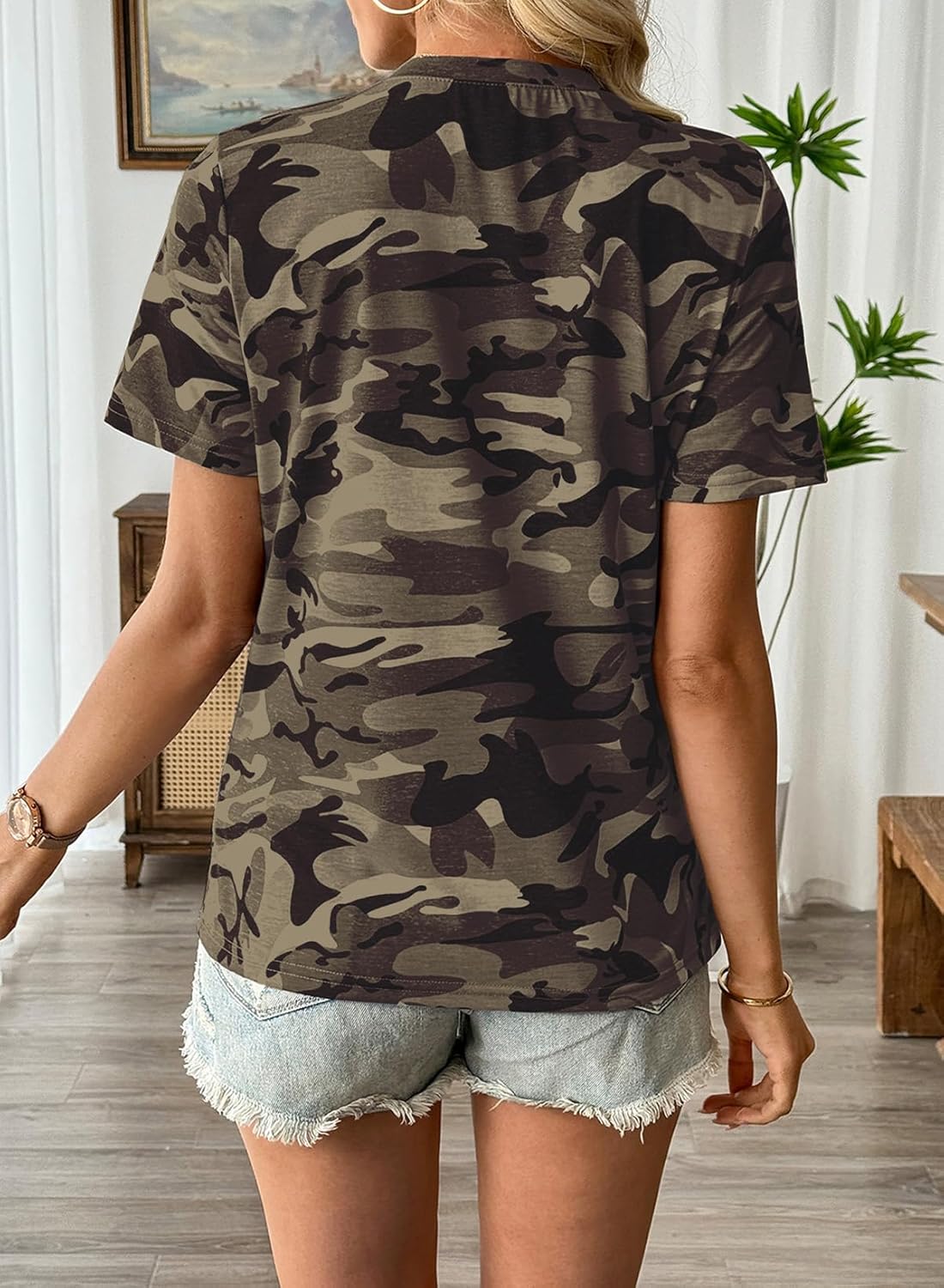 EVALESS Womens Summer Tops Casual Graphic Tees Crewneck Short Sleeve Shirts Spring 2026 Fashion T Shirts - Image 6