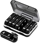 Pill Organizer 2 Times a Day, Large Weekly Pill Box 7 Day, Am Pm Pill Case with Removable Containers, Compact Medication Organizer for Vitamins, Supplements (Blue)