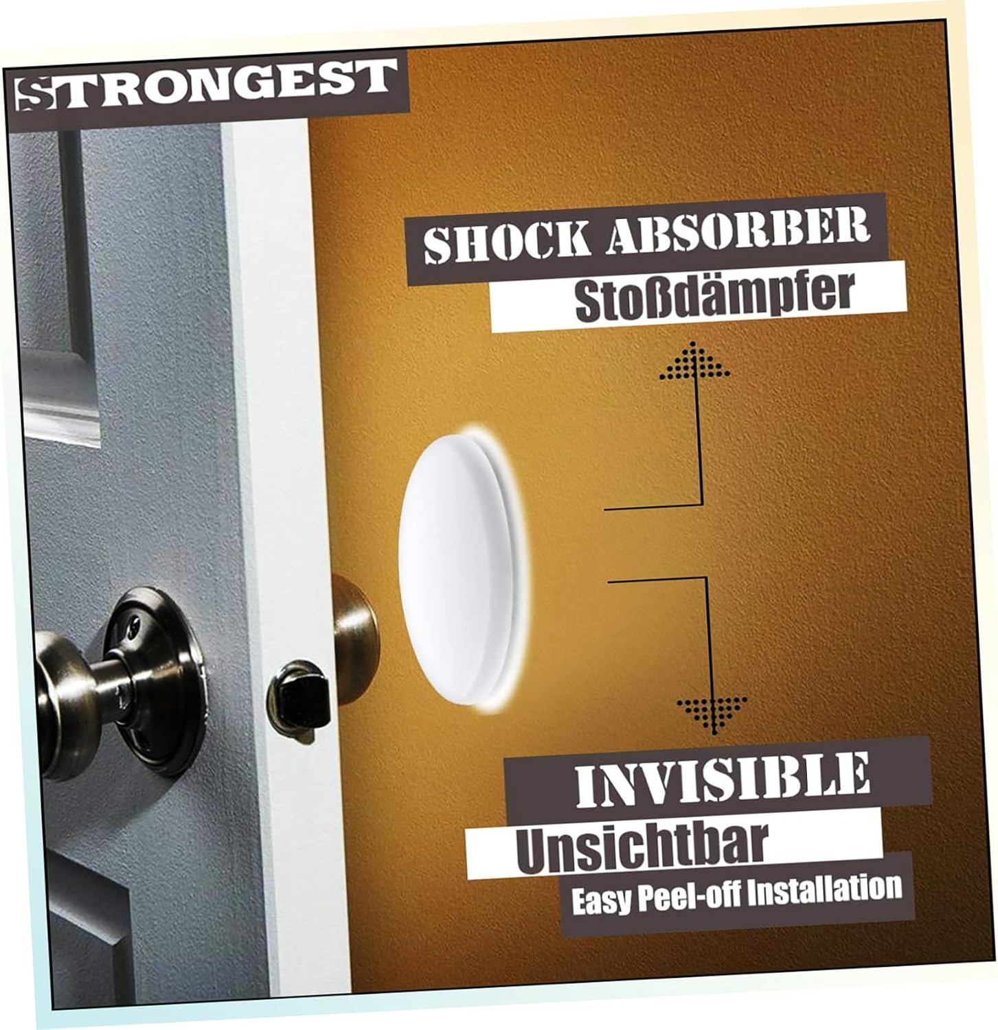 TEHAUX 10pcs Collision Door Mat Door Noise Blocker Silicone Stopper Wall Protector Adhesive Bumper
