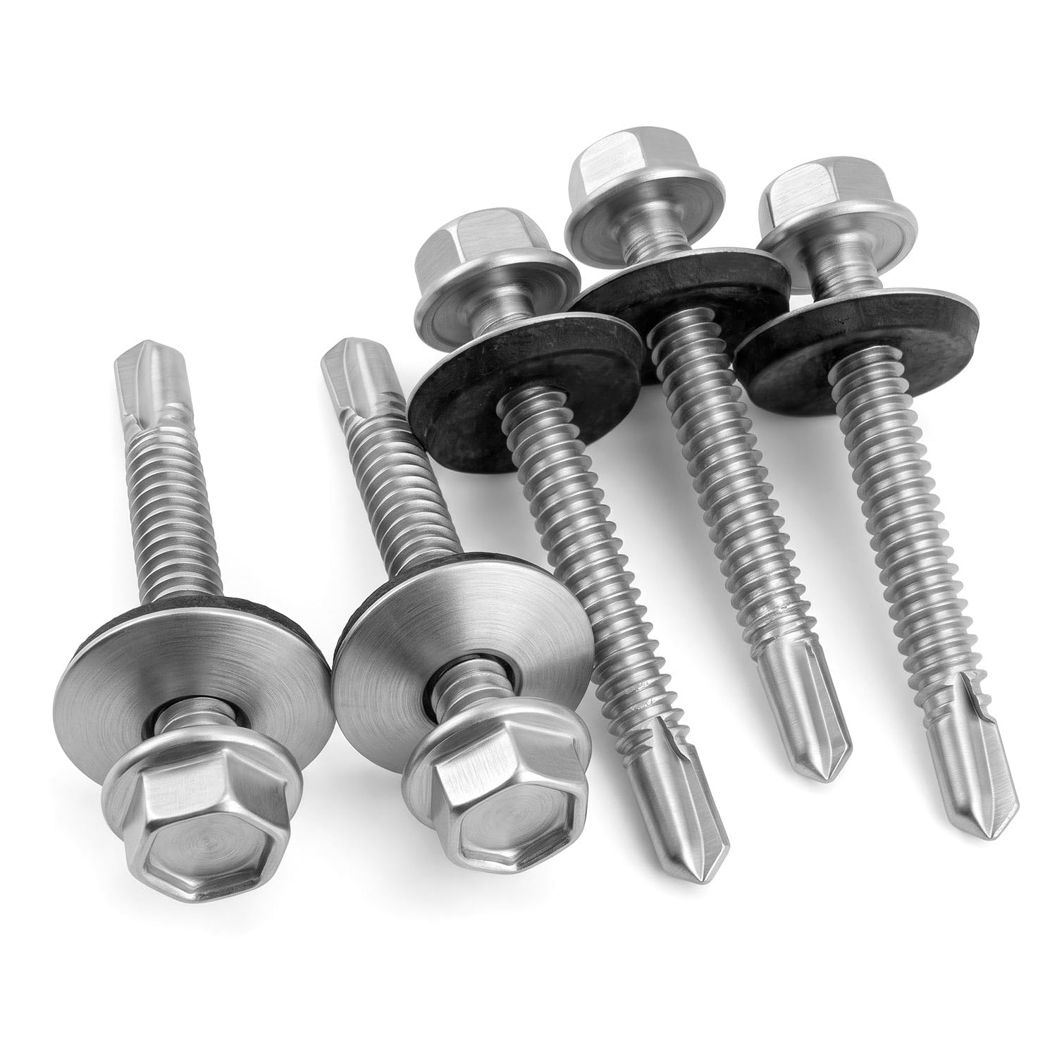 Metal Roofing Screws - 50 Pack with Washer & Bit -2