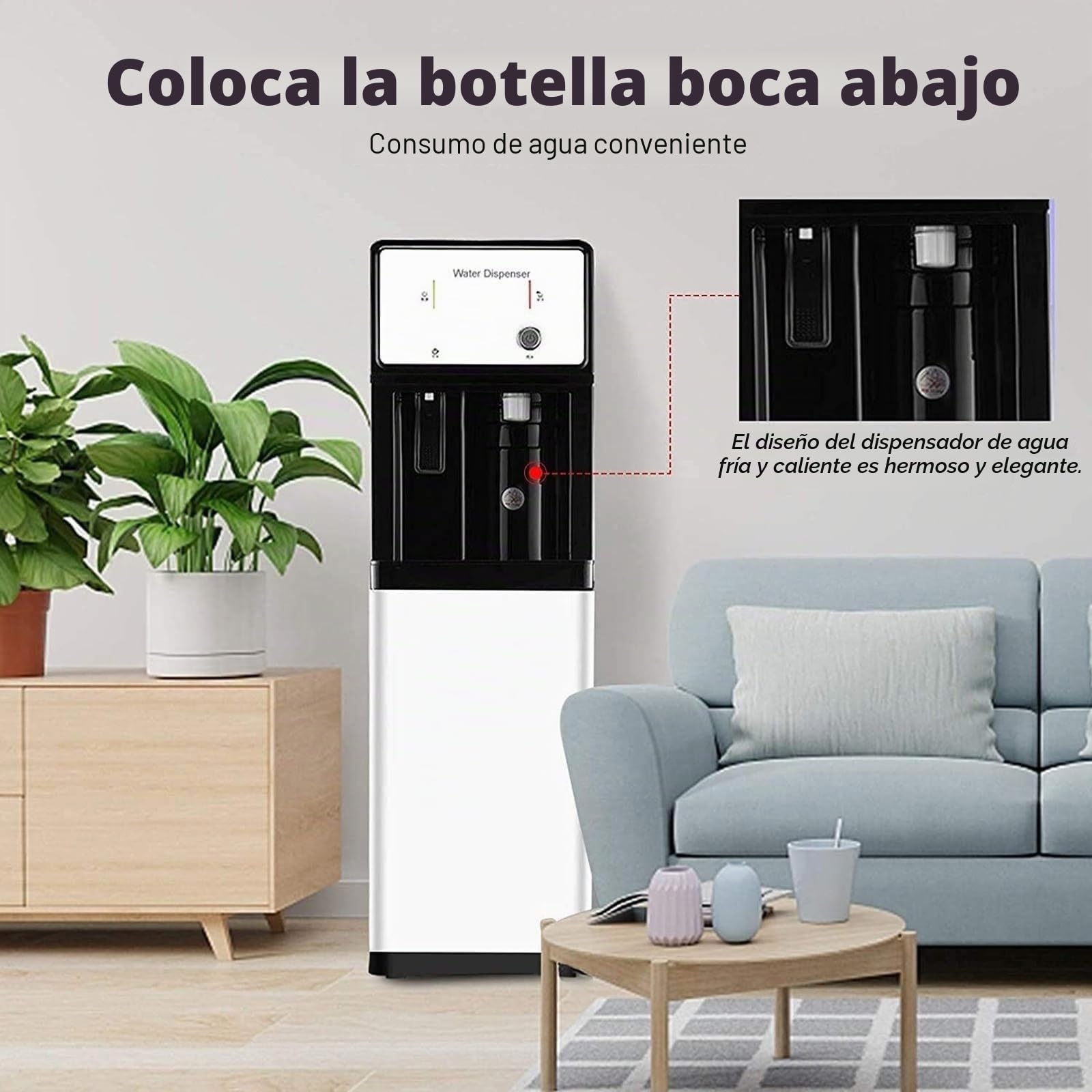 Enfriador De Agua Unidad Conectada A La Red Eléctrica,dispensador De Agua 4 Filtros,Maquina De Agua Fria Y Caliente Vertical,Se Calienta En 3 Segundos,para Hogar/Dormitorio