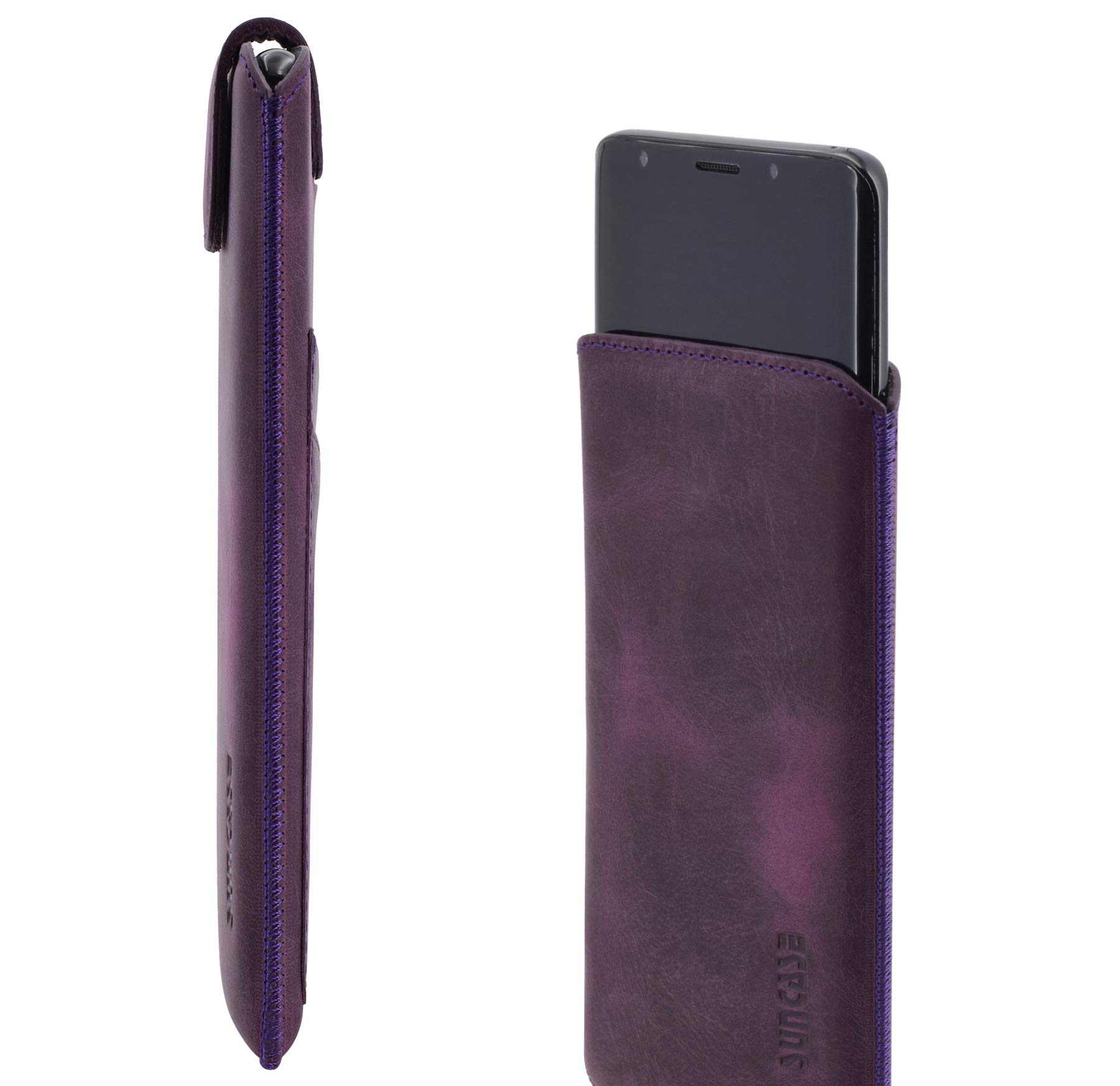Custodia Suncase A Libro In Vera Pelle Per IPhone 11 Pro (5,8"), Con 3 Scomparti Per Carte, Nera