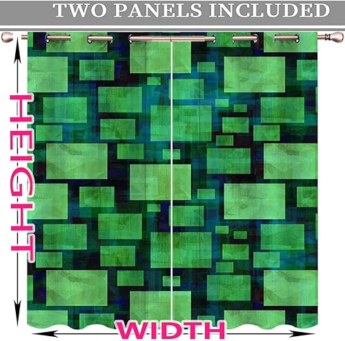 Miniatura 4 de Cortinas cuadradas geométricas artísticas para sala elegantes modernas, 2 paneles, revestimientos de ventanas, decoración de habitaciones de 85