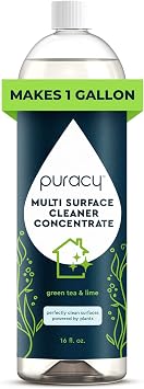 Puracy All Purpose Cleaner Concentrate Plant-Powered Multi-Surface Cleaner - Surface Cleaner Solution As Seen on TikTok Green Tea + Lime, 16 fl oz, 1 Pack