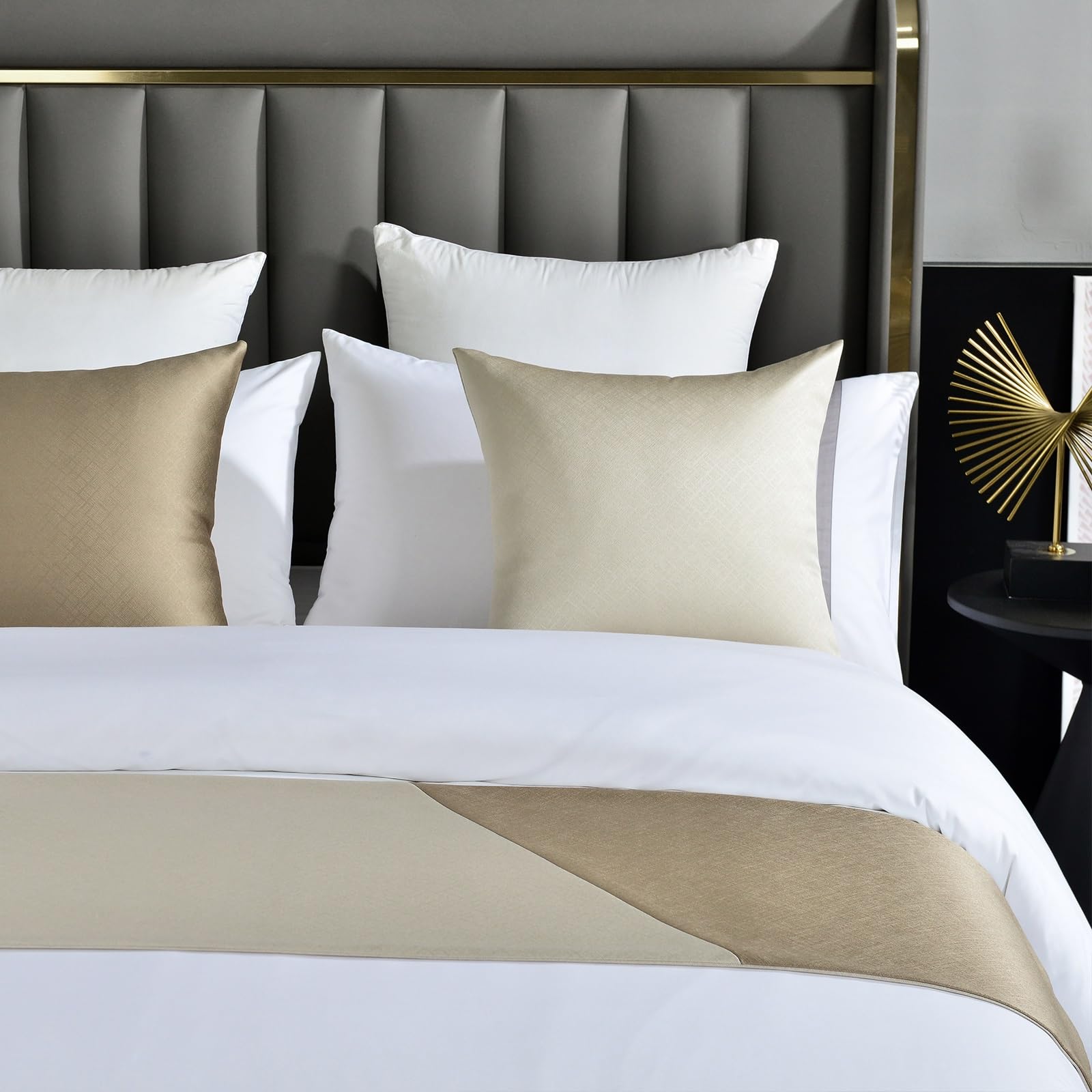 Bettläufer for Doppelbett Und Kingsize-Bett, Moderner Minimalistischer Bettläufer Und Schals Im Spleißen, Bettschal for Das Fußende des Bettes Bettschal-Schutz for Das Zuhause Von Hotels