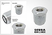 Vista 2 de Scuba Choice Buceo Buceo Hembra 1/4 NPT a Macho Din Adaptador Rosca