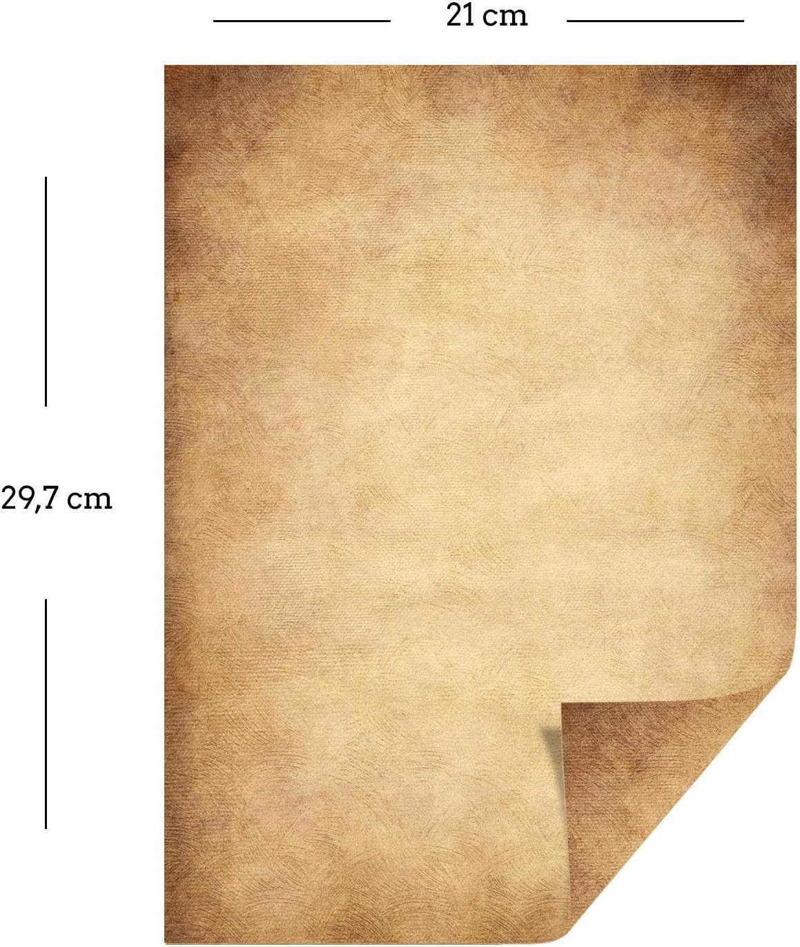 Papier à Lettre Ancien 50 Feuilles A4 - 100g/m² 3 Motifs Vintage - Imprimable Deux Côtés