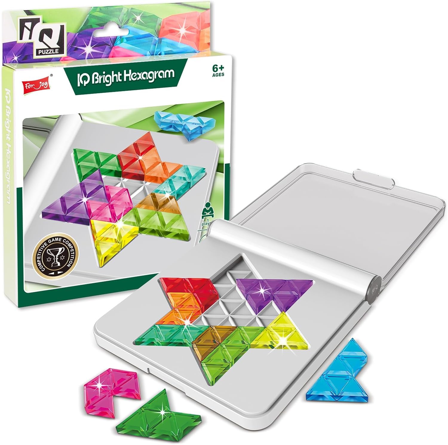Puzzle - Tangram Puzzle Jigsaw Block Brain Shape Block Brain Teaser Toy Geometry Logic IQ, Montessori Educational Gift for Kids & Adults six pointed star puzzle toy