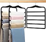 Closet Organizers and Storage,3 Pack Organization and Storage Pants-Hangers-Space-Saving,Velvet Hanger for Dorm Room for College Students Girls Boys Guys Hanging Jean Scarf