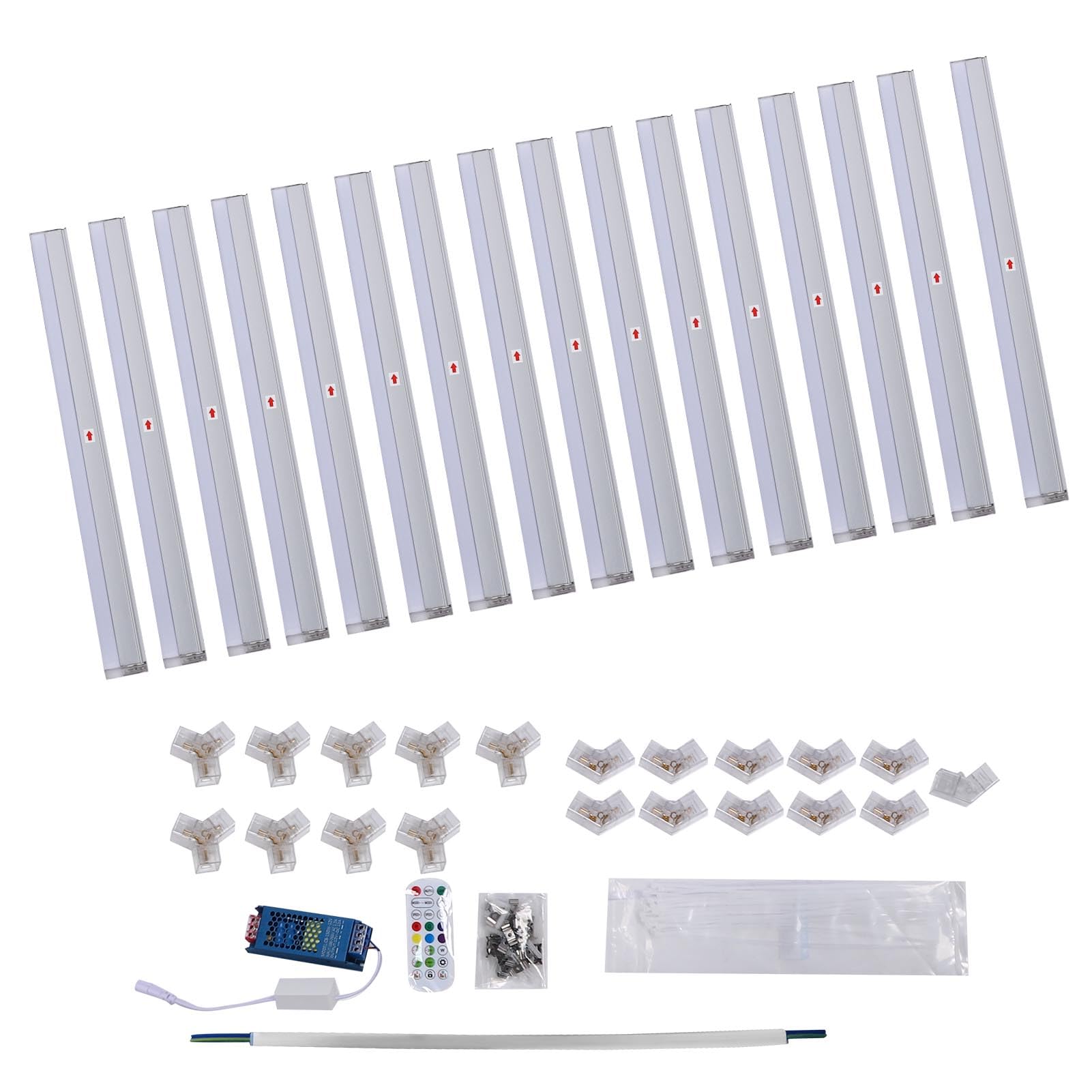 ANGGREK Éclairage Hexagonal télécommandé, Panneau Lumineux de Plafond LED RGB pour Garage, éclairage de Plafond LED Hexagonal pour Garage en Alliage D’aluminium et PC avec Télécommande,